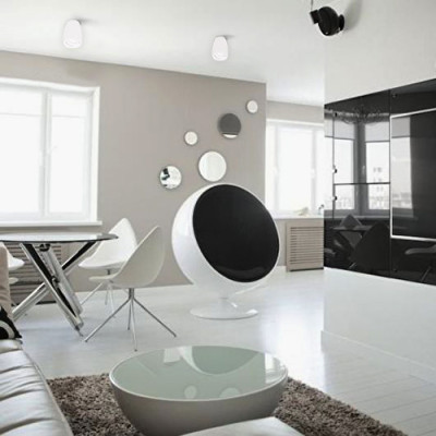 ML306 MR16/GU10 чорний, круг, поворотний, 80*100мм