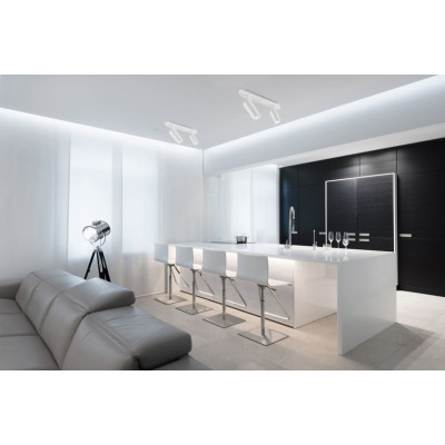 ML311-2 MR16/GU10 білий, круг, подвійний, поворотний, 290*70*162мм