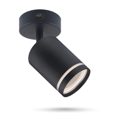 ML318-S MR16/GU10 із вимик. чорний, 70*110мм