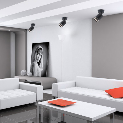 ML318-S MR16/GU10 із вимик. чорний, 70*110мм