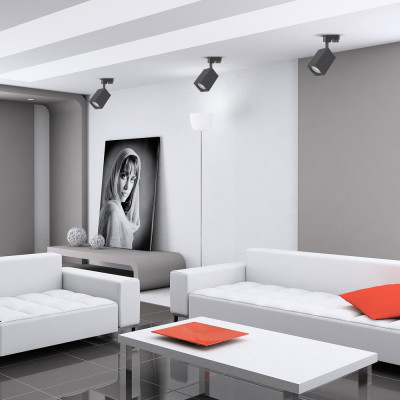 ML337 MR16/GU10 чорний, квадрат, 60*185мм