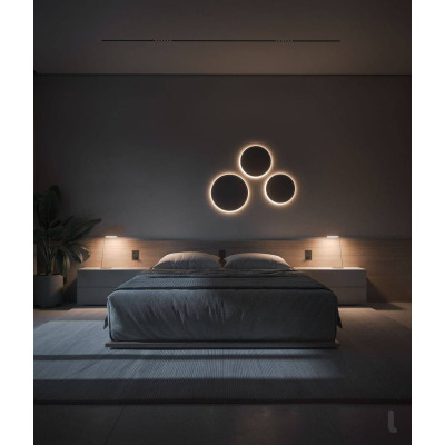 AL8110 230V 12W круг, чорний 400LM 3000К 200*50mm IP20