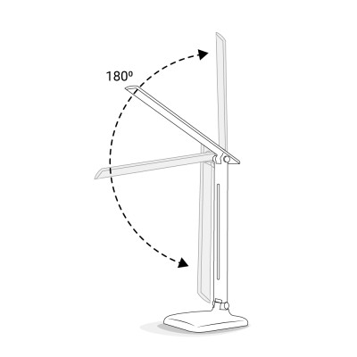 DE1725 настільний світильник чорний 30LED 9W 4000K (36*15*15cm) IP20