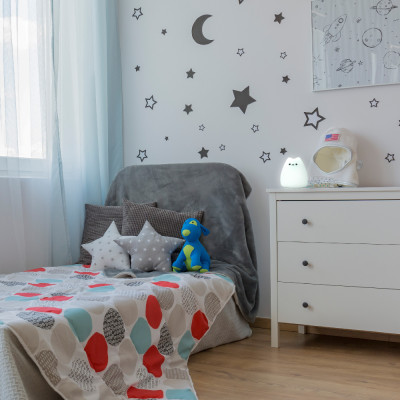 Нічник силіконовий SNL-С01ARD котик білий RGB 3*ААА