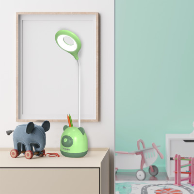 TGX-L3 настільний акум. світильник 4W 200Lm 4000K, 1200mA, USB (1,2м), 3 рівня яскр., білий/зелений